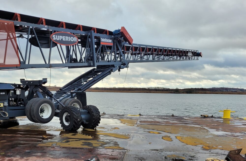 Aggregate Barge Loading Available At Port Keasbey